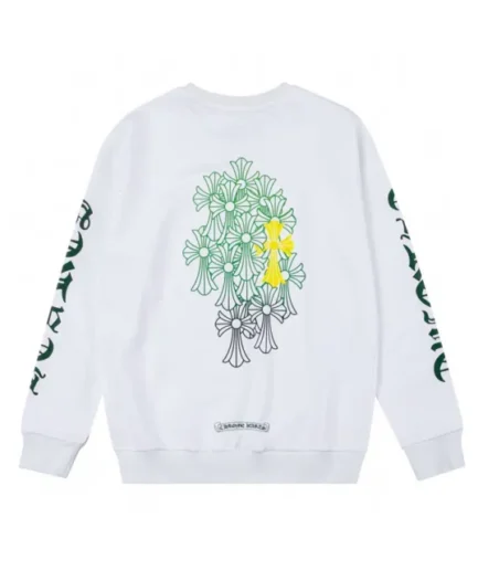 Chrome Hearts Green Crosses Crewneck Sweatshirts