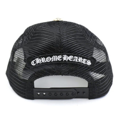 Chrome Hearts Leather Star Trucker Hat – Black-White